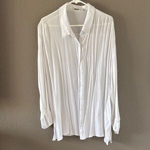 Casual White Button-Up Shirt